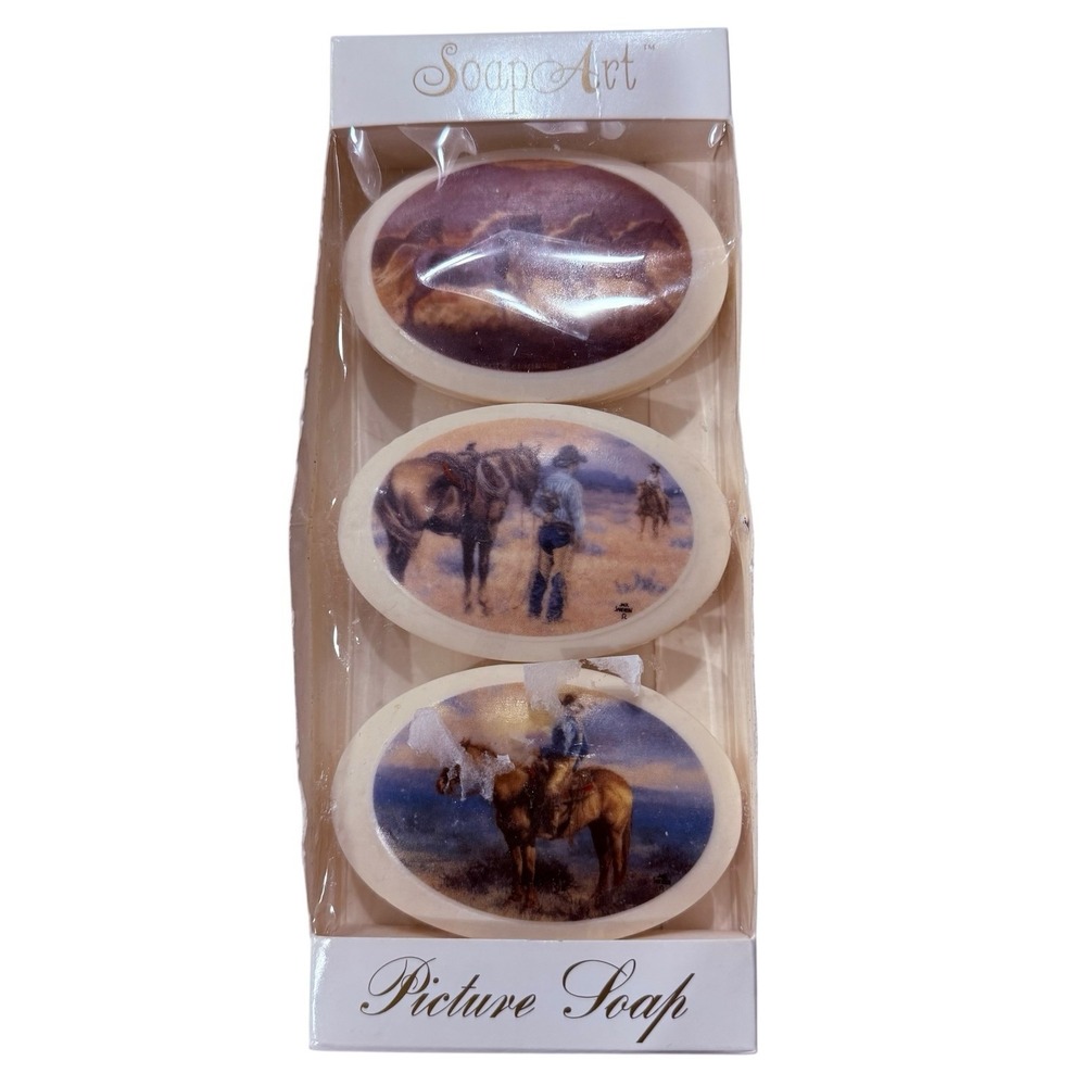 NEW Lasting Impressions Soap Art Picture Soap Country Western Theme